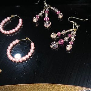 Pink Earing Set